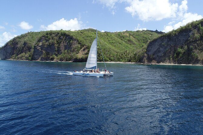 1/2 Day Private Catamaran out of Soufriere - Dolphin chances and the crew’s hands-on approach