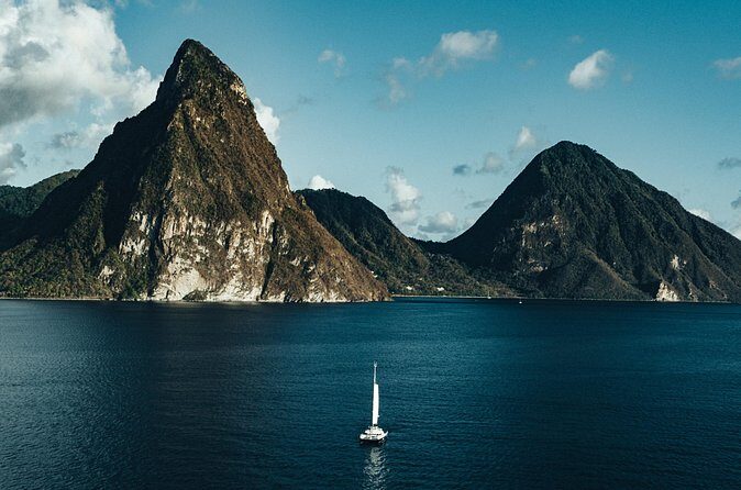 1/2 Day Private Catamaran out of Soufriere - Soufriere Bay departure: crew energy, music, and an easy start
