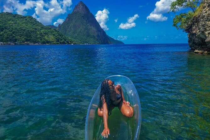 Clear Kayak Drone Photoshoot in St. Lucia - Weather and timing: when the Pitons show up best