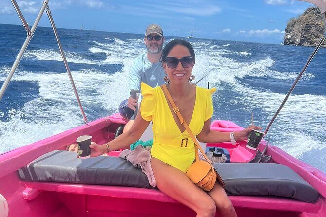 Private Boat Tour:St.Lucia private charter - Anse Cochon: Short Beach Stop Plus Island Story Time