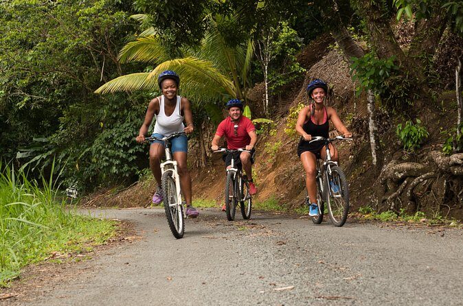 Rainforest Cycling Adventure in St. Lucia - Errard Falls (Sault Falls): the cool-off stop that anchors the whole tour