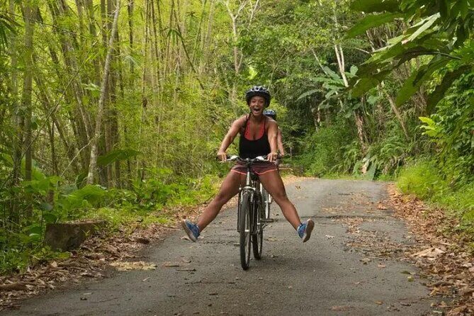 Rainforest Cycling Adventure in St. Lucia - The first rides at the park: trails, botanical gardens, and river views